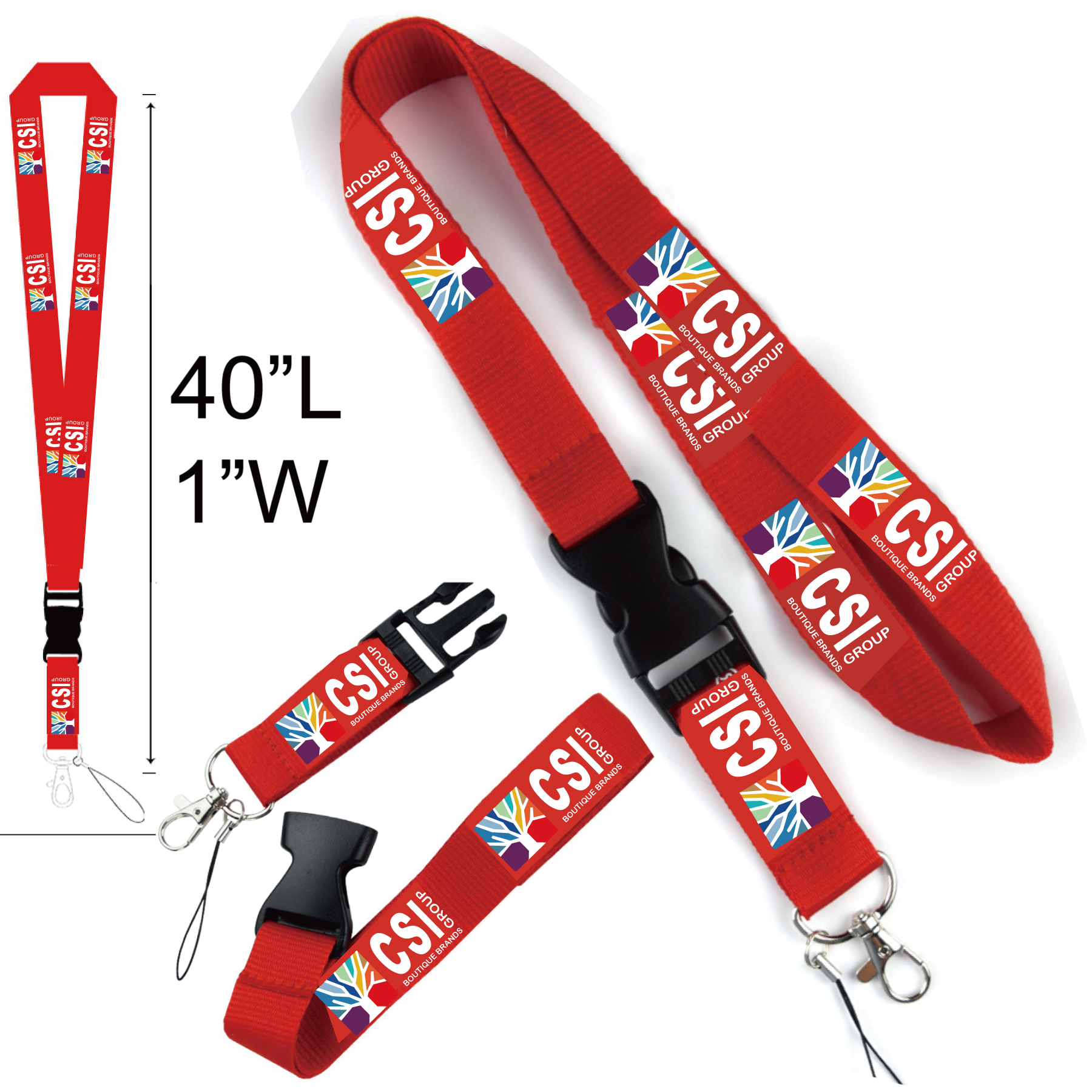 1" Polyester Lanyard (25 MM)